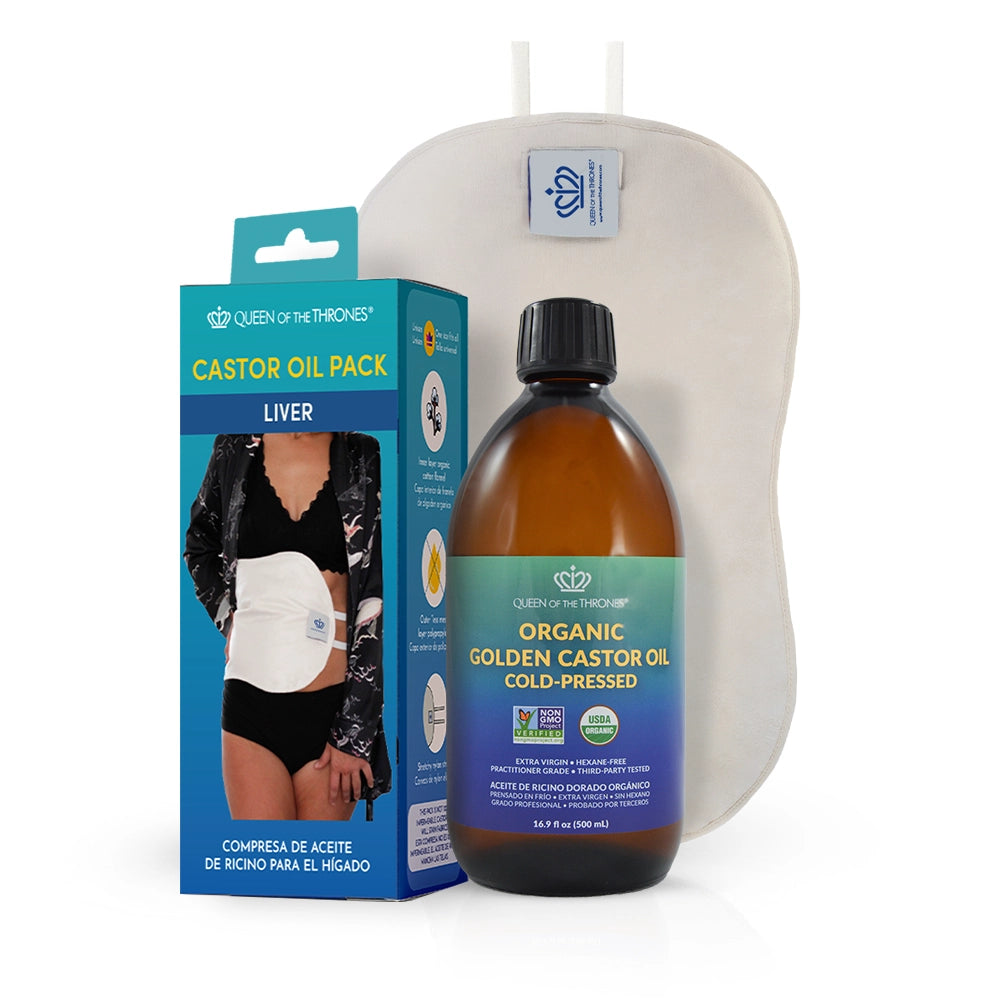 Queen of the Thrones castor oil pack and castor oil